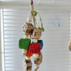 Bird Chew Toys - Natural Bark Corncob Nuts Parrot Toy, Colorful Cage Decoration