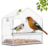Acrylic Transparent Window Bird Feeder - Durable, Easy to Install, Ideal for Bird Watching
