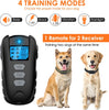 Waterproof and Rechargeable Dog Training Collar for 2 Dogs with Beep, Vibration and Shock Modes - Suitable for All Dog Sizes