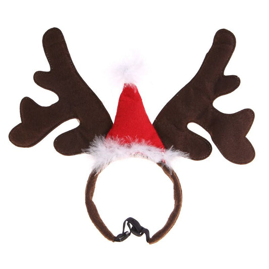 Christmas Pet Headband | Deer Horn Design | Adjustable Size | Perfect for Cosplay and Christmas Festivities