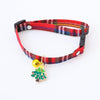 1PC Christmas Holiday Cat Collar Adjustable Neck Strap Puppy Kitten Chihuahua Collars With Bells Sound Pets Necklace Supplies - Fullymart