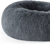 Plush Calming Dog Bed with Faux Shag Fur - Comforting Donut Pet Bed - Safe Materials, Tested & Certified - Fits Pets Up to 25 lbs - Easy Care
