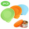 Set of 3PCS Pet Food Can Cover Silicone Reusable Cap Can Lids for Dog Cat Food - Fullymart