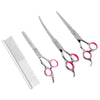 Dog Grooming Scissors Set Professional Curved Thinning Straight Nail Clipper - Fullymart